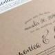 Monica Calligraphy Script Recycled Kraft Wedding Save The Date Sample