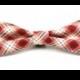 Plaid Dog Bow Tie - Log Cabin Plaid Removable and Adjustable Dog Bow Tie - Christmas Dog Bow Tie, Holiday Dog Bow Tie, Wedding Dog Bow Tie