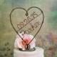 Personalized Rustic Wedding Cake Topper with your Wedding Date and Last Name- Wedding Cake Topper, Shabby Chic Wedding, Vineyard Weddings