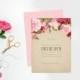 Printable Bridal Shower Invitation - Kraft Paper Bridal Shower Invitation with Vintage Roses