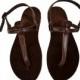 Dark Brown Women's Leather Sandals