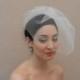Wedding tulle birdcage veil in ivory, white, blush, champagne, black - Ready to ship in 3-5 days