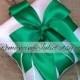 Pet Ring Bearer Pillow...Made in your custom wedding colors...shown in ivory/Kelly green