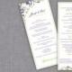 DiY Wedding Program - DOWNLOAD Instantly - EDITABLE TEXT - Chic Bouquet (Eggplant & Lime) - Tea-Length (4 x 9.25)  Microsoft® Word Format