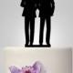 Gay cake topper for wedding, same sex cake topper,wedding cake topper silhouette, birthday cake topper, unique cake topper for men gift