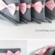 Set of 9 Bridesmaids Clutches, Wedding Clutches / Gray with Little Light Pink Bow Clutches - MADE TO ORDER
