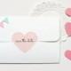 Save The Date 50 Pink Heart Stickers Large - Gift Tag, Wedding Favors, Bridal Shower, Invitations, Stationary, Crafts
