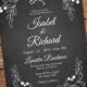 Chalkboard Couples Shower Invitation - Engagement Party Invitation - Couples Shower Invitation - Instant Download and Edit with Adobe Reader