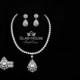 Pearl Jewelry Set,wedding necklace,cubic zirconia earrings,wedding accessories,pearl bracelet,pearl necklace,great gatsby wedding