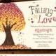 Falling in Love Invitation - Fall Wedding Shower - Bridal Shower Invite - Fall Leaves - Fall Tree - Baby Shower - Printable