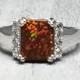 women's black fire opal clear cz 925 sterling silver promise engagement fashion ring size 5 6 7 8 9 10