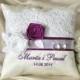 Lace Wedding Pillow  Ring Bearer Pillow Embroidery Names, Custom Colors