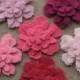 Perfectly Pink - Zinnias - 48 Die Cut Felt Flowers
