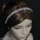 HPH9  NEW -  Bridal Hairpiece Wedding Accessories. Wedding Headband Bridal Ribbon Rhinestone Headband - Rhinestone Ribbon Headband