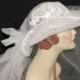 1960s Cowgirl Wedding Hat Veil