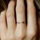 Modern Engagement Ring, Diamond Engagement Ring, Trillion Diamond ring, Horseshoe ring, 14k GOLD