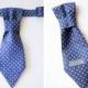 Navy Polka Dot Dog Tie With Collar Optional Leash by Dog and Bow