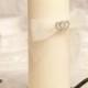 Rhinestone Hearts Wedding Unity Candle & Taper Set - 35335/350189