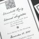 Custom Pocketfold Wedding Invitation Classic Black and White Traditional Celtic Motif