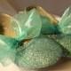 FLOWER GIRL SHOES~Wedding Shoes~Spa or Mint Green~Ribbon and Bows~Glitter Shoes~Custom Made~Fast Shipping