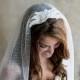 Ivory Swiss Dot Bridal veil, Elbow Length Veil, Fingertip veil, Point D' Esprit