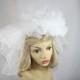 Vintage Bridal Veil Comb Headpiece Edward Berger Headpiece Rhinestones Faux Pearls Shoulder Length