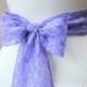 Lavender Lace Wedding Sash/ Handmade Accessory/ Free Shipping on Additional Items