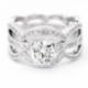 Ring, Fancy Engagement Ring, Round Cut Diamond Wedding Set, Wedding Set, Diamond Wedding Set, Set of 3 Rings 