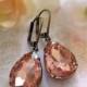 Peach Earrings - Summer Jewelry - Bridesmaid Gift - Victorian Earrings - Downton Abbey Inspired - CAMBRIDGE Peach