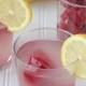 Fresh Squeezed Lemonade With Raspberry Ice Cubes