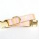 Pale Pink and Gold Dog Collar, Metallic Gold