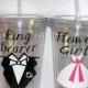 Ring Bearer Gift Tumbler Personalized  Wedding -   Flower Girl Ring Bearer- Any Color Any Design Custom