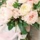 Romantic Rose & Peony Bouquet With Mint