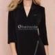 Black Half Sleeve Asymmetric Zipper Dress - Sheinside.com