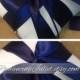 Romantic Satin Ring Bearer Pillow Set of 2...You Choose the Colors..shown in white/navy blue