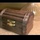 beach wedding ring box, nautical wedding wooden ring box, personalized treasure chest