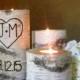 Birch Wedding Centerpieces Personalized Candles Rustic Wedding  Date Anniversary Ceremony