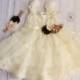 Lace Ivory Flower Girl Dress  Headband Set..birthday outfit..Ivory tutu dress.tea party.Burlap Weddings..Rustic Flower Girl Dress.fairy tutu