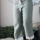 linen pajama pants in capri length - CHARM - made to order and ready to ship