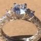 Diamond Engagement Ring - VINTAGE style - 1.85 carat Round - 14K white gold - Luxury- Brides- Engagement -bp006 - New