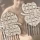 PAIR 1920s Flapper Rhinestone Leaf Bridal Hair Combs, Vintage Art Deco Silver Pave Original Dress Clips to OOAK Wedding Hair Piece Accessory