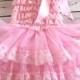 Flower Girl Dress,Pink Lace Flower girl dress,Baby Lace Dress,Rustic,Country Flower Girl,Pink Lace dress,Christening Dress,Weddings
