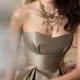 Acorn A-line Formal Dress Strapless Tea-length Bridesmaid Dress