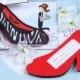 Bachelorette Party ZH011 Fashion Red High Heel Travel Tag