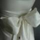 Ivory bridal silk wedding sash belt dupioni silk prom evening obi sash belt