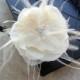 DeeLynn- organza hairpiece, bridal headpiece, wedding accessory, wedding headpiece, bridal hair flower