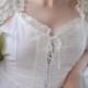 Sweet  Handmade Vintage Style  White Organic Cotton and Lace Wedding Dress - Elizabeth 2016- AM19835220