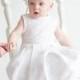 White flower girl dress - White christening linen girl dress - Beach weddings Infant dress sizes 0.5-5 years