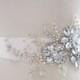 Amazing Rhinestone Beaded Lace Applique Bridal Sash, wedding sash, bridal belt, wedding belt - New
