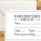 Printable Wedding RSVP / Response Card Template - Dark Grey & White - Instant Download - Editable MS Word Doc - Cupid's Dart Collection
